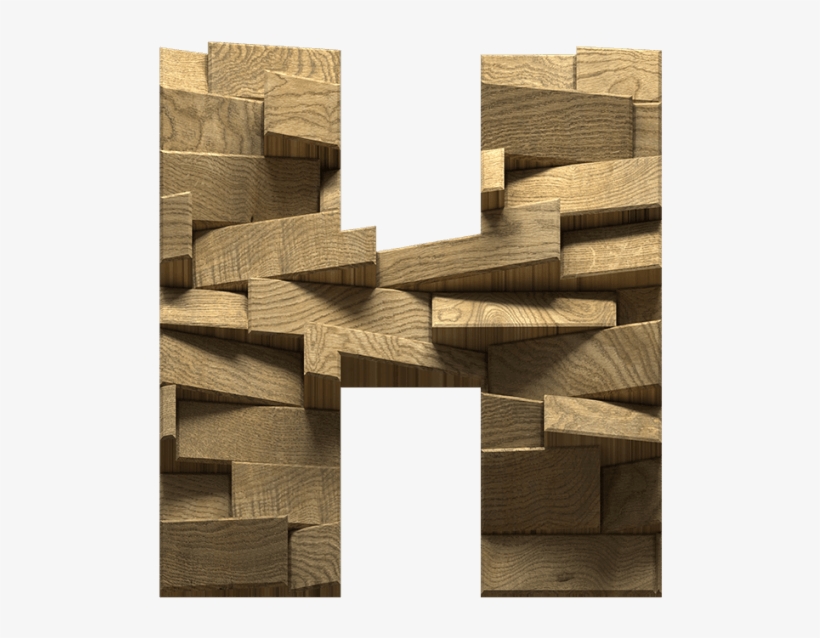 Abstract Blocks Font - Wood, transparent png download