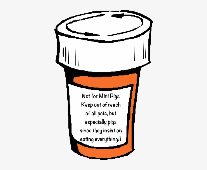 Pig Pill Bottle - Pill Bottle Clip Art, transparent png download