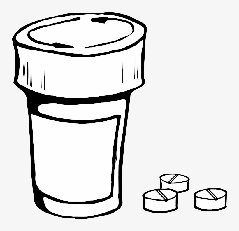 Pills And Bottle Clip Art Download - Pill Bottle Clip Art, transparent png download