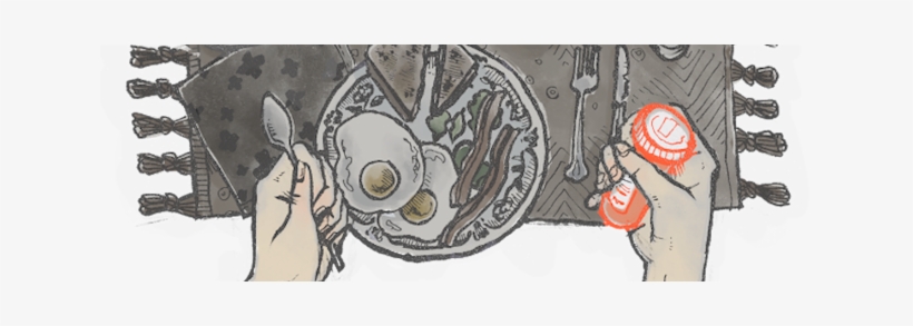 Illustration Of A Person Eating Breakfast And Holding, transparent png download