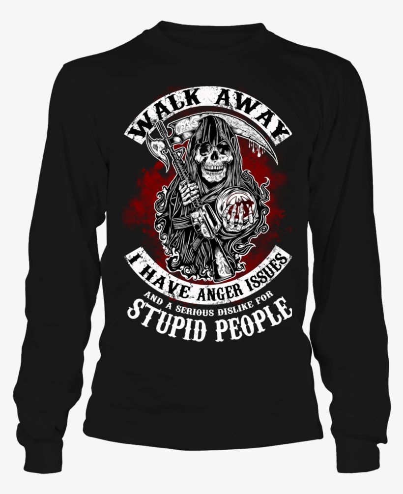 Walk Away I Have Anger Issues Stupid People Sons Of - Tiger Scratch For Shirt, transparent png download