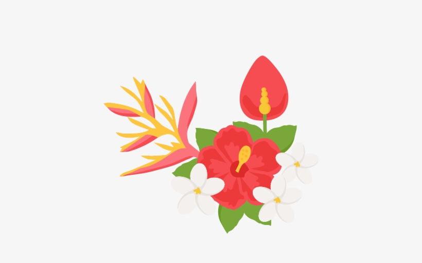Clipart Tropical Flowers - Portable Network Graphics, transparent png download