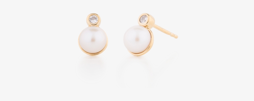 Pearl Sapphire Studs - Earrings, transparent png download