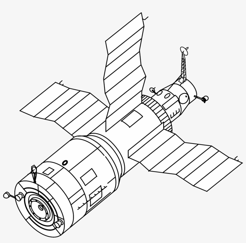 Salyut 6 Drawing Saljut 6 Drawing Transparent PNG 1487x1393 Free