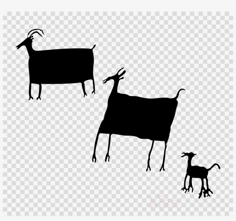 Clip Art Clipart Goat Clip Art - Pintura Rupestre Png, transparent png download