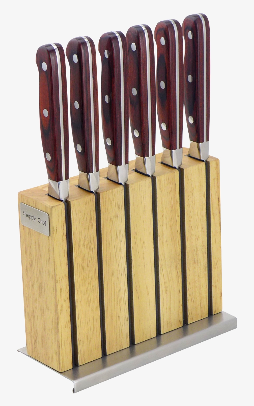Snappy Chef 7pc Steak Knife Set With Block - Steak Knife, transparent png download