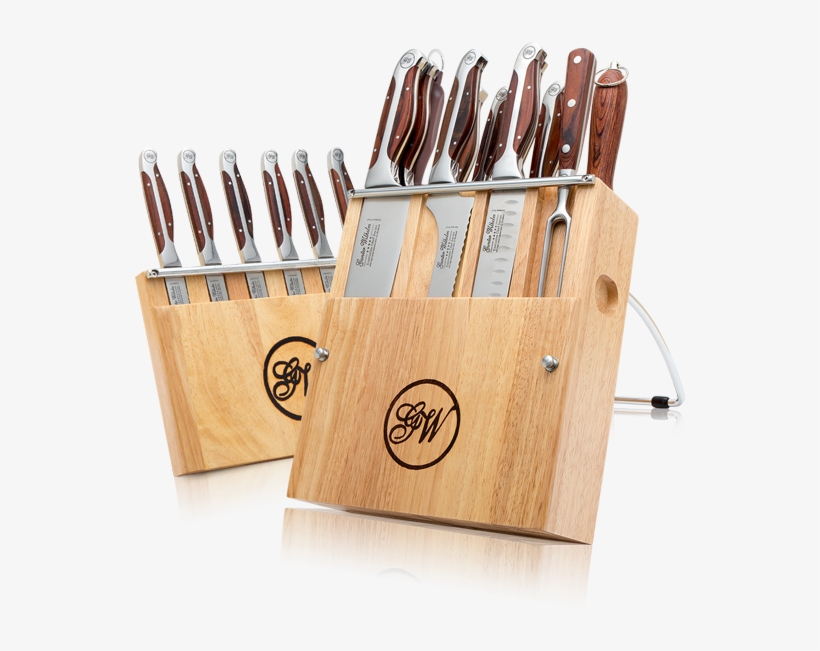 19 Piece Chef Knife Block Set ( 6 Steak Knives Included), transparent png download