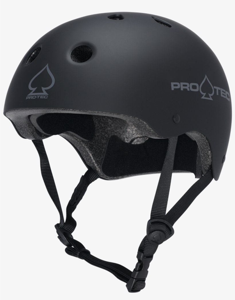 Rubber Black Helmet Classic Bike Helmet Black - Pro-tec Classic Certified Skate Helmet, transparent png download