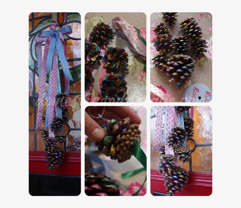 Using A Collection Of Pine Cones And Some Metallic - Bead, transparent png download