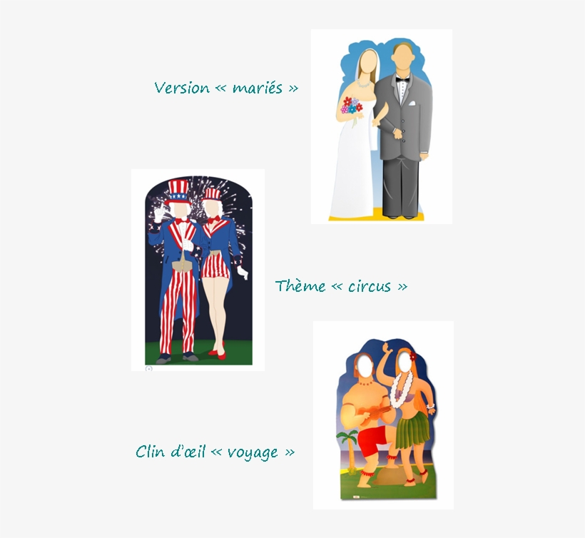 Planches A Trou Diy Photobooth Planches, Projets À - Aunt And Uncle Sam Standin Lifesized Standup, transparent png download