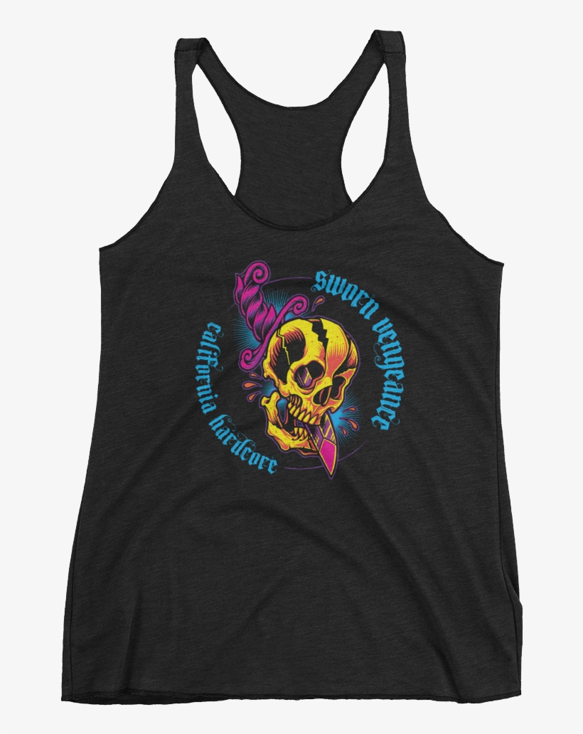 Skull & Dagger Women's Racerback Tank - Halloween Coloring Book By Adult Coloring Books, transparent png download