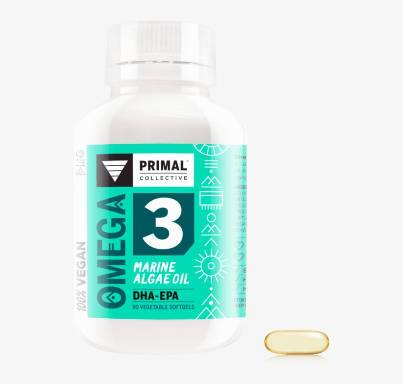 Vegan Omega 3 - Omega 3 Supplement 500mg Dha - 300mg Epa Non-fish,, transparent png download