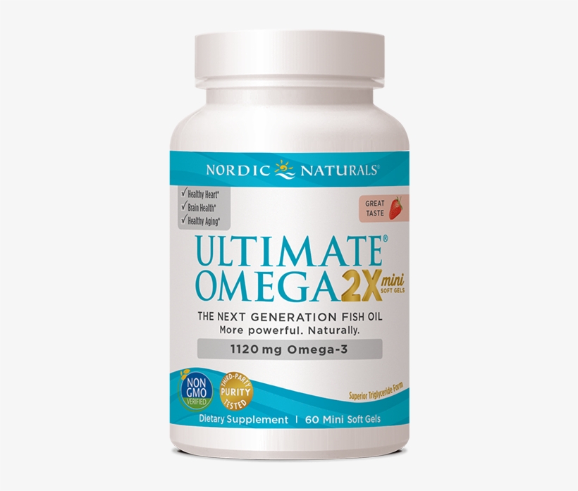 Nordic Naturals Ultimate Omega Mini, 60 Softgels - Nordic Naturals Omega 3 2x, transparent png download