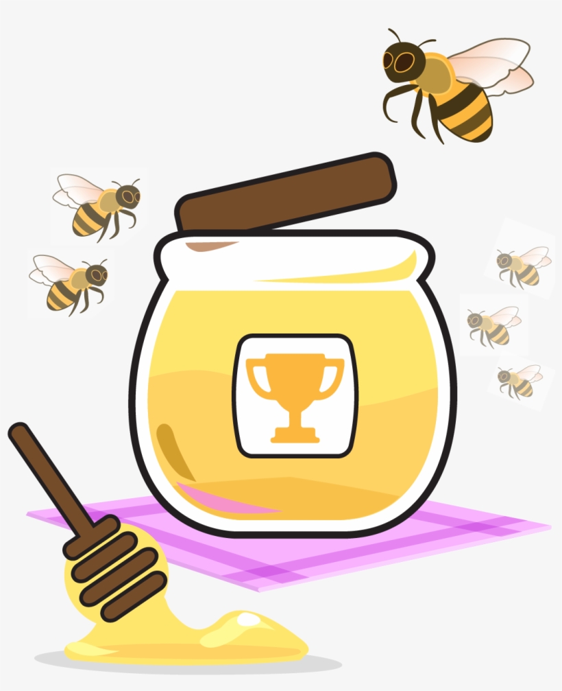 Bees And Honey Jar, transparent png download