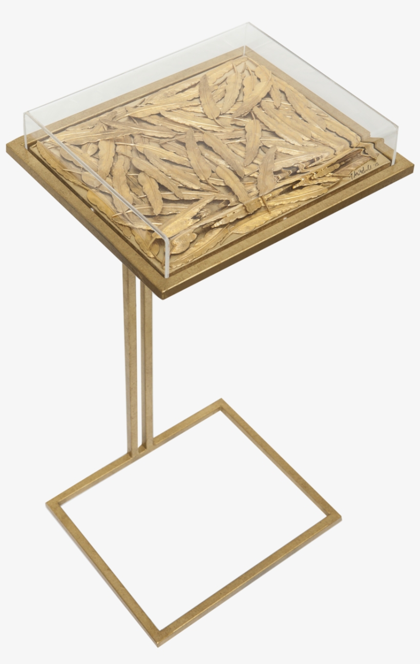 G Feather - Tommy Mitchell Feathers Cocktail Table Large Gilded, transparent png download