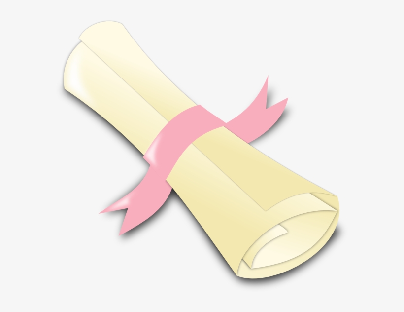 Svg Free Stock Pink Clip Art At Clker Com Vector - Diploma Pink, transparent png download