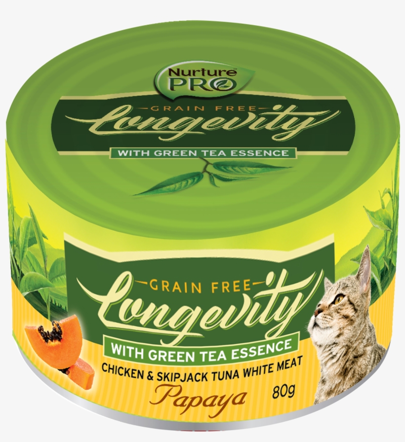Longevity Cat Can With Papaya - Cat, transparent png download