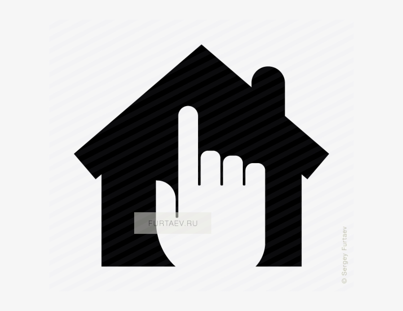 Vector Icon Of House Under Index Finger - Hospital Icon Vector No Background, transparent png download