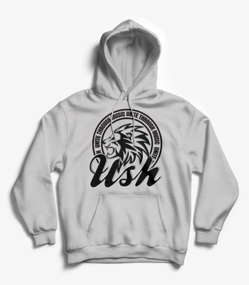 "ush Lion" Grey Pull Over Hoodie - Sweatshirt, transparent png download