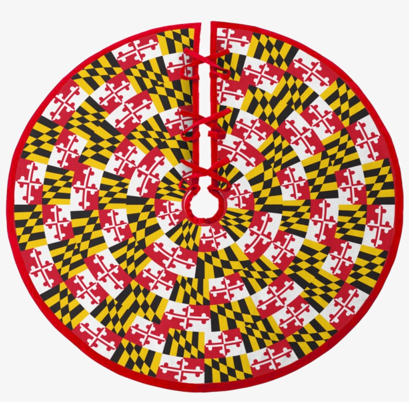 Maryland Flag Christmas Tree Skirt, transparent png download