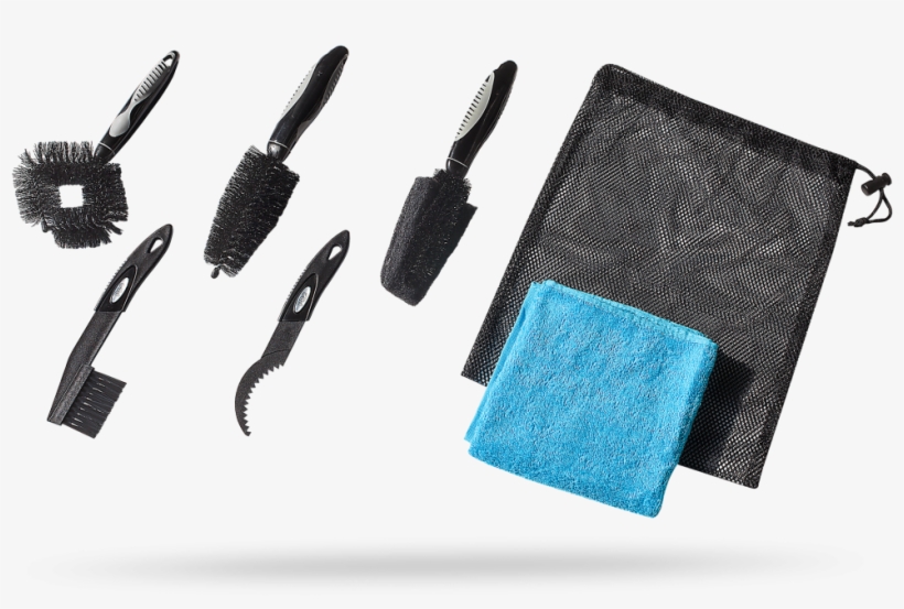 Limpiar Nuestra Bicicleta - Pro Brush Set 6-pieces 5 Brushes / 1 Wipe, transparent png download