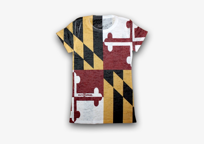 Maryland Flag Fitted Burnout *vintage* / Shirt To Go - Maryland State Flag T Shirt, transparent png download