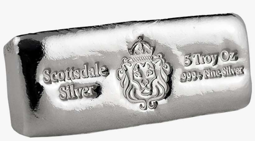 Scottsdale Mint 5oz Cast Silver Bar - 5 Oz Scottsdale Cast Bar, transparent png download