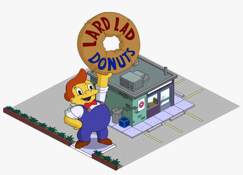 Lard Lad Donuts Tapped Out - Los Simpsons Lard Lad Donuts, transparent png download