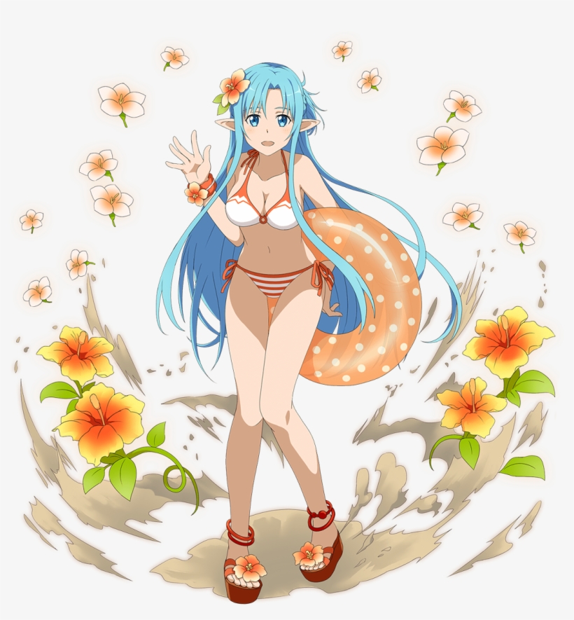 Asuna Tropical Beach - Sword Art Online Memory Defrag Tropical Lover Asuna, transparent png download