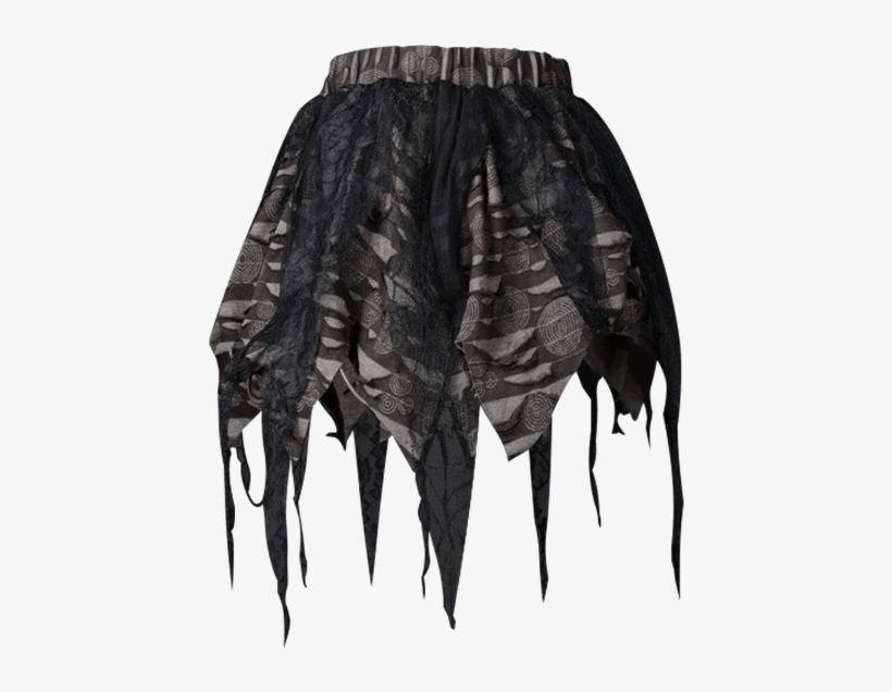 Gothic Brown Tattered Lace Skirt - Skirt, transparent png download