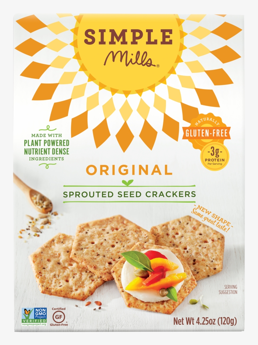 Original Sprouted Seed Crackers - Simple Mills Sprouted Seed Crackers, transparent png download