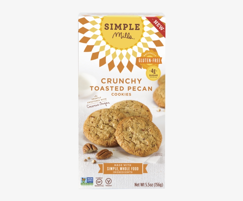 Crunchy Toasted Pecan Cookies - Simple Mills Sprouted Seed Crackers, transparent png download
