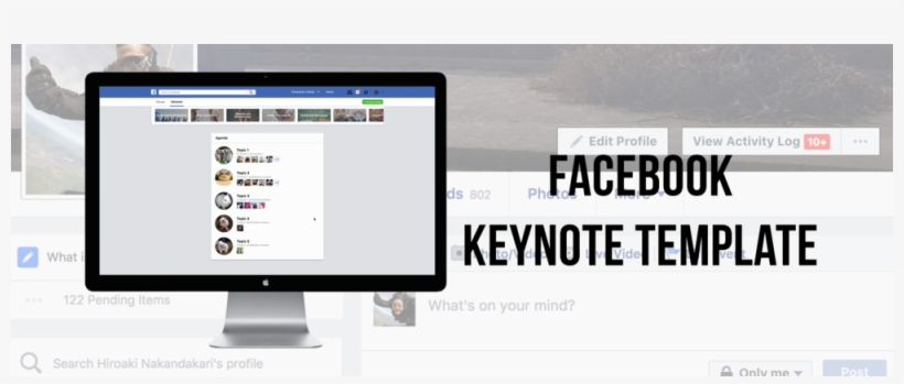 Keynote Template With A Facebook Groups Theme, transparent png download