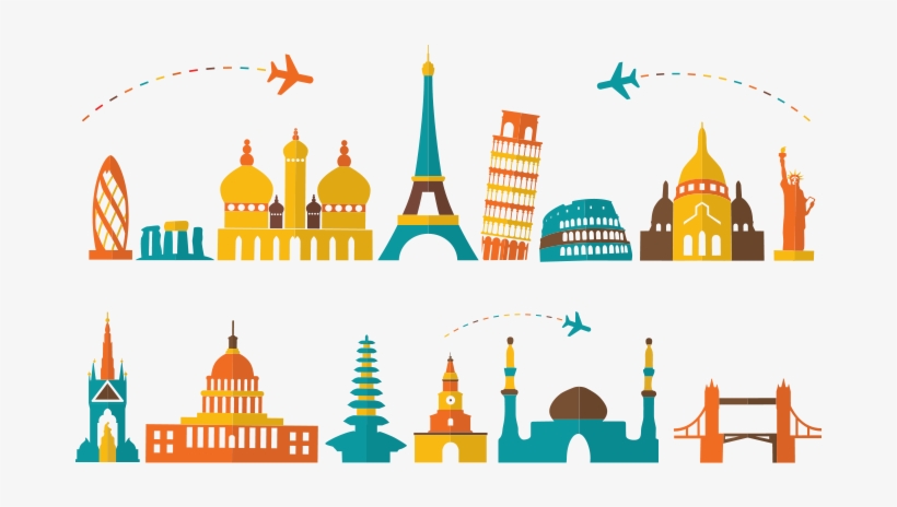 Popular Tourist Destinations Free Vector And Png The - Tourist Place Vector, transparent png download
