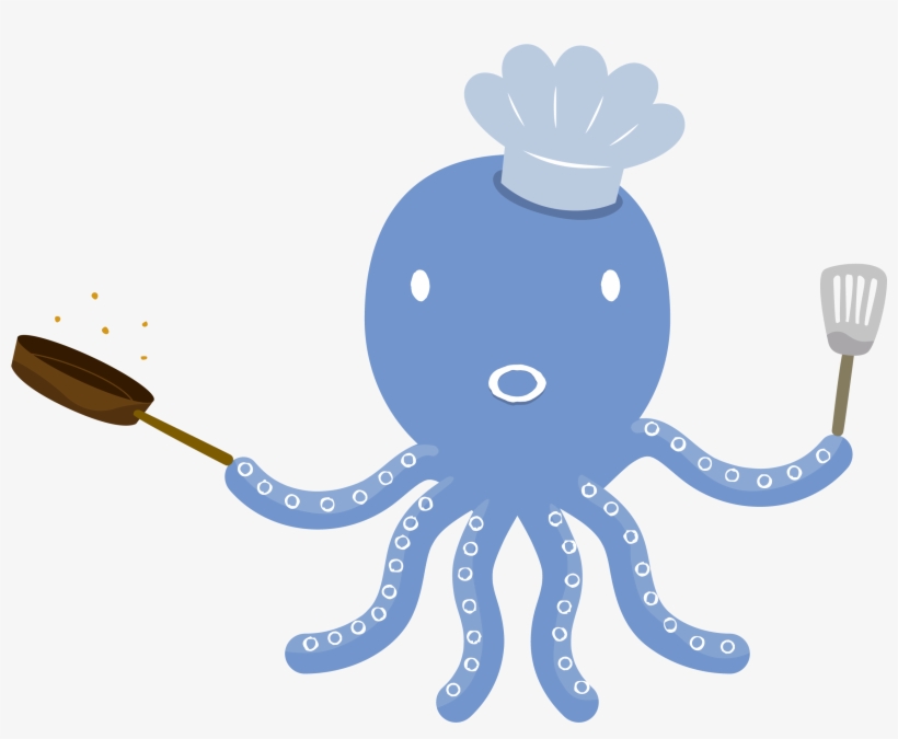 An Octopus Shef - Cook Tumblr Png, transparent png download