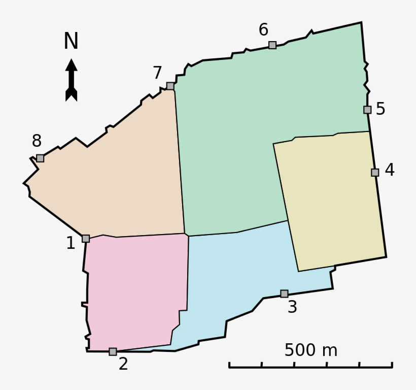 Jerusalem Old City Blank Map, transparent png download