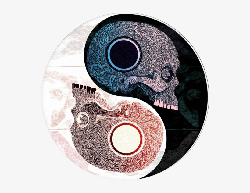 Skull Pop Grip - Yin Yang, transparent png download