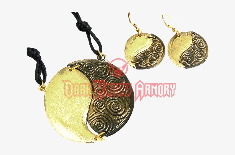 Brass Yin Yang Jewelry Set - Grand Way, transparent png download