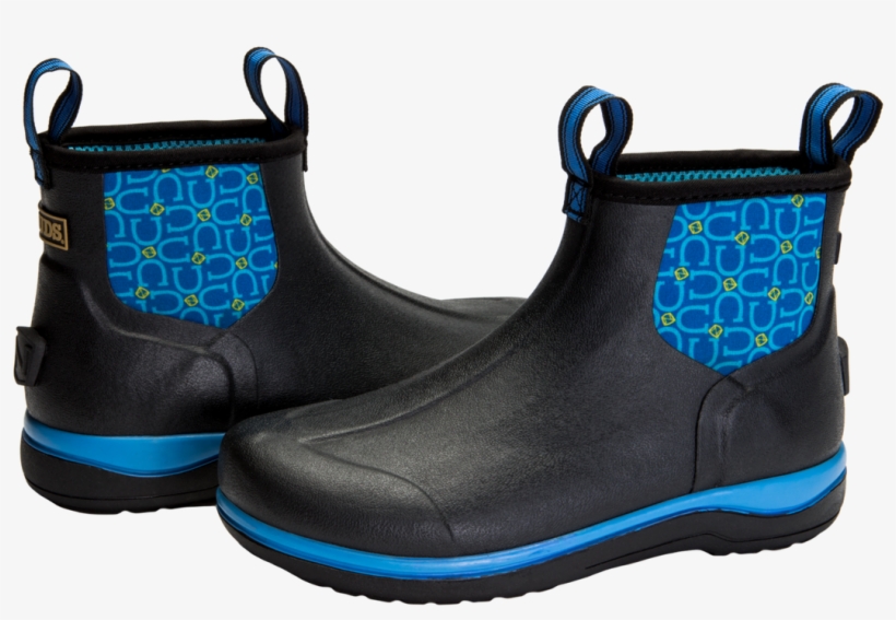 Muds® Women's 6" Tahoe Blue Horseshoe Print - Chelsea Boot, transparent png download