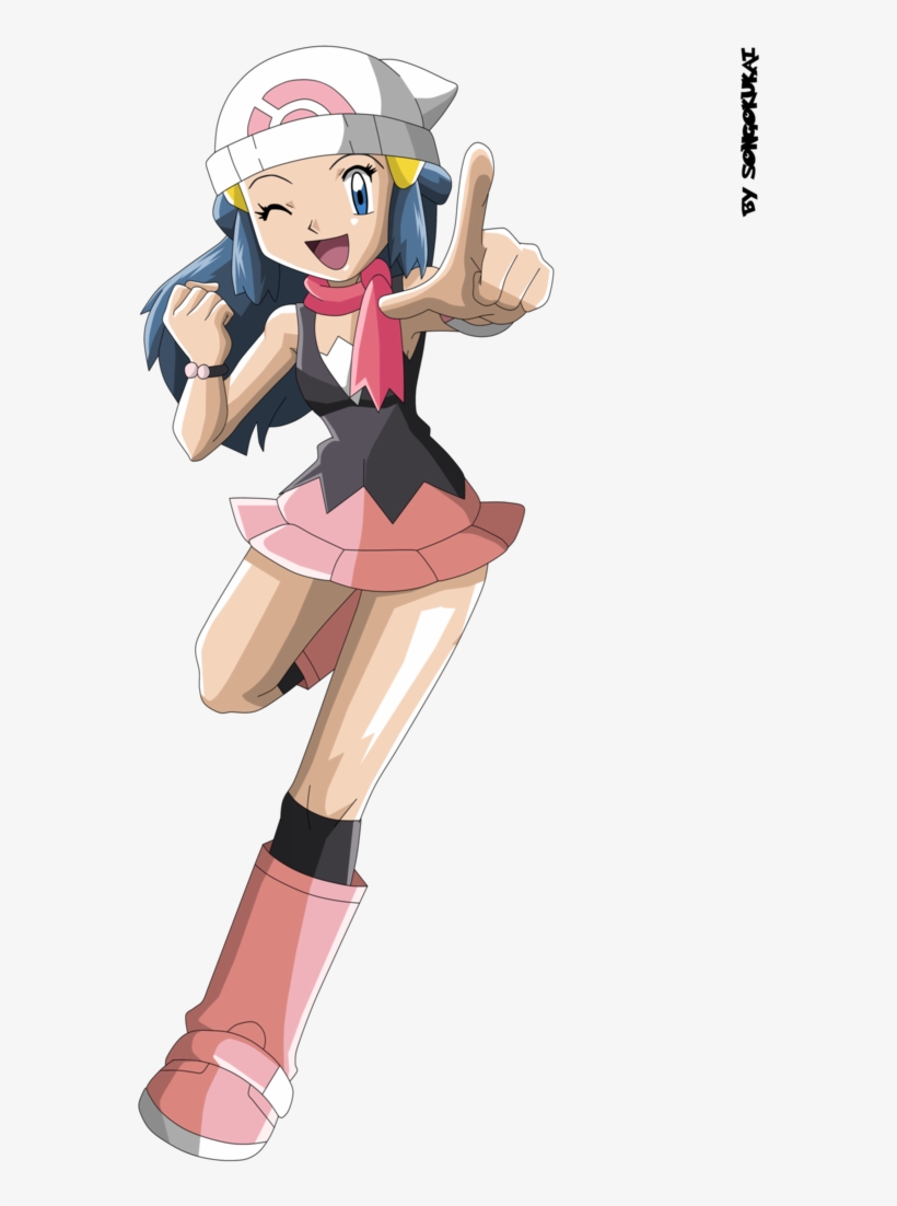Fue Una De Las Protagonistas De La Serie De Anime Pokémon - Pocket Monsters Pokemon Dawn Dress Cosplay Cos, transparent png download