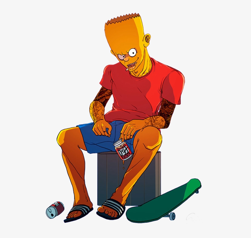 Following - Teen Bart Simpson, transparent png download