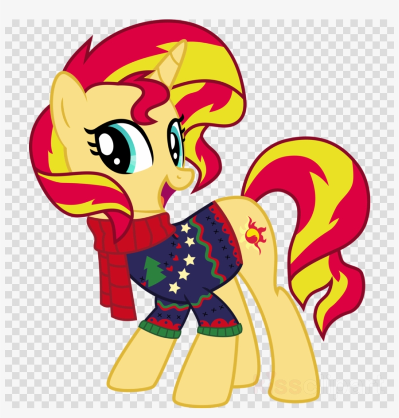 Christmas Sunset Shimmer Png Clipart Pony Sunset Shimmer - Mlp Sunset Shimmer Christmas Pony, transparent png download