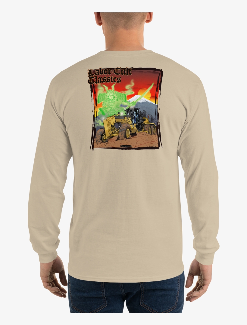 L Cc, Haunted Motor Grader Long Sleeve T Shirt - Long-sleeved T-shirt, transparent png download