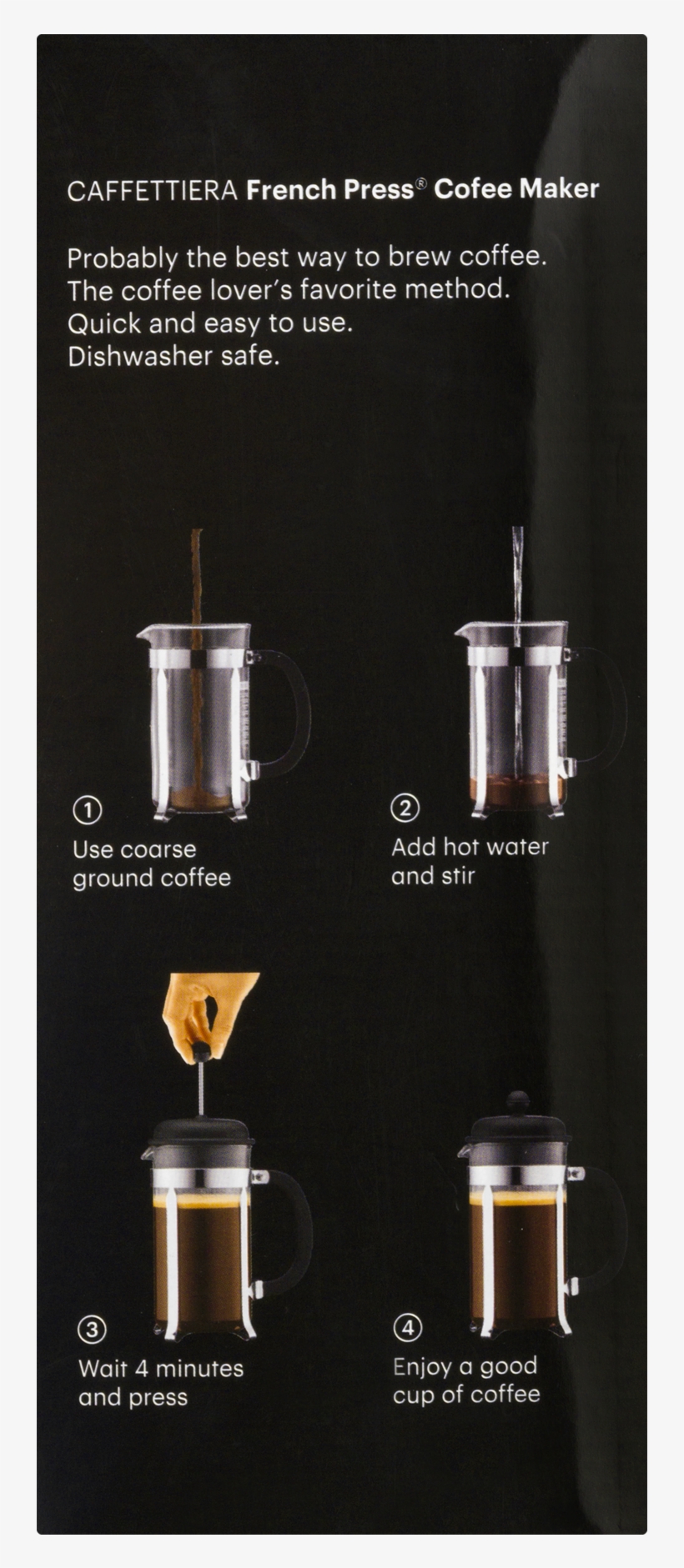 Bodum Caffettiera French Press, 8 Cup Coffee Maker, - Guinness, transparent png download