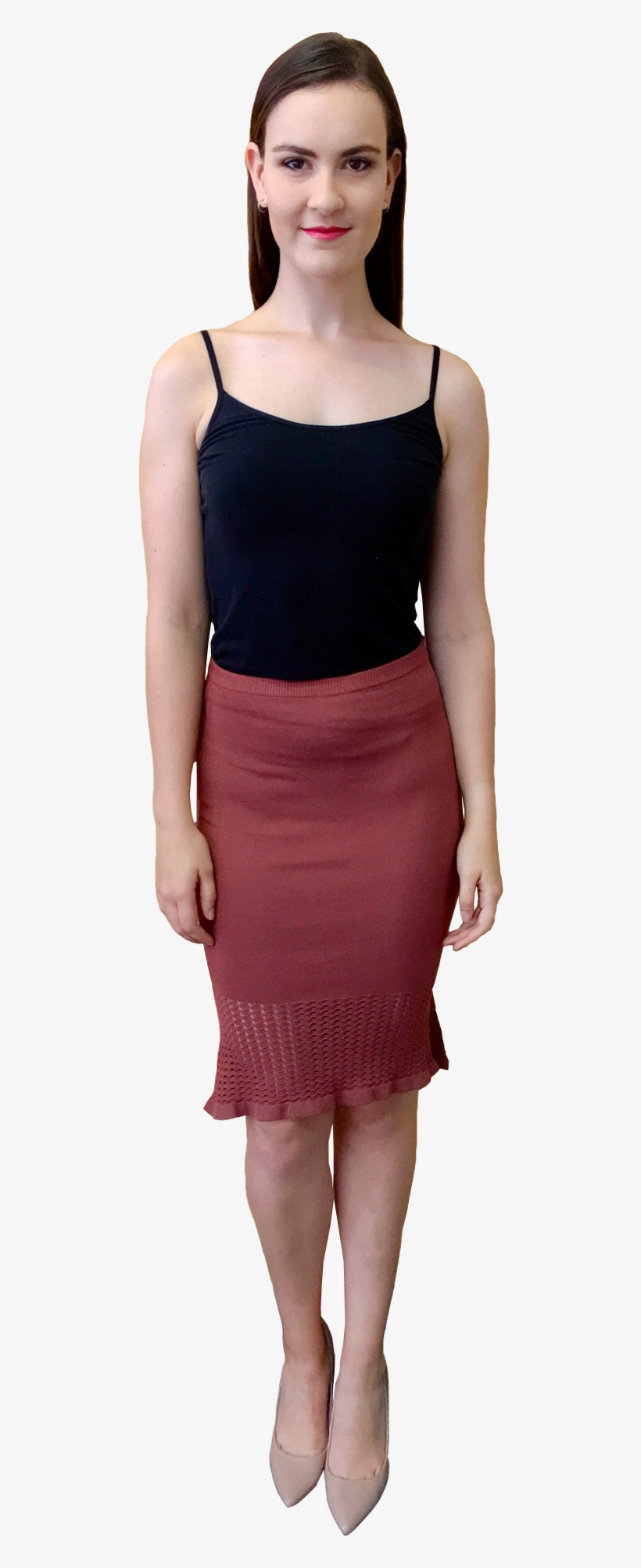 Pin-up Girl Knit Skirt In Blush - Skirt, transparent png download