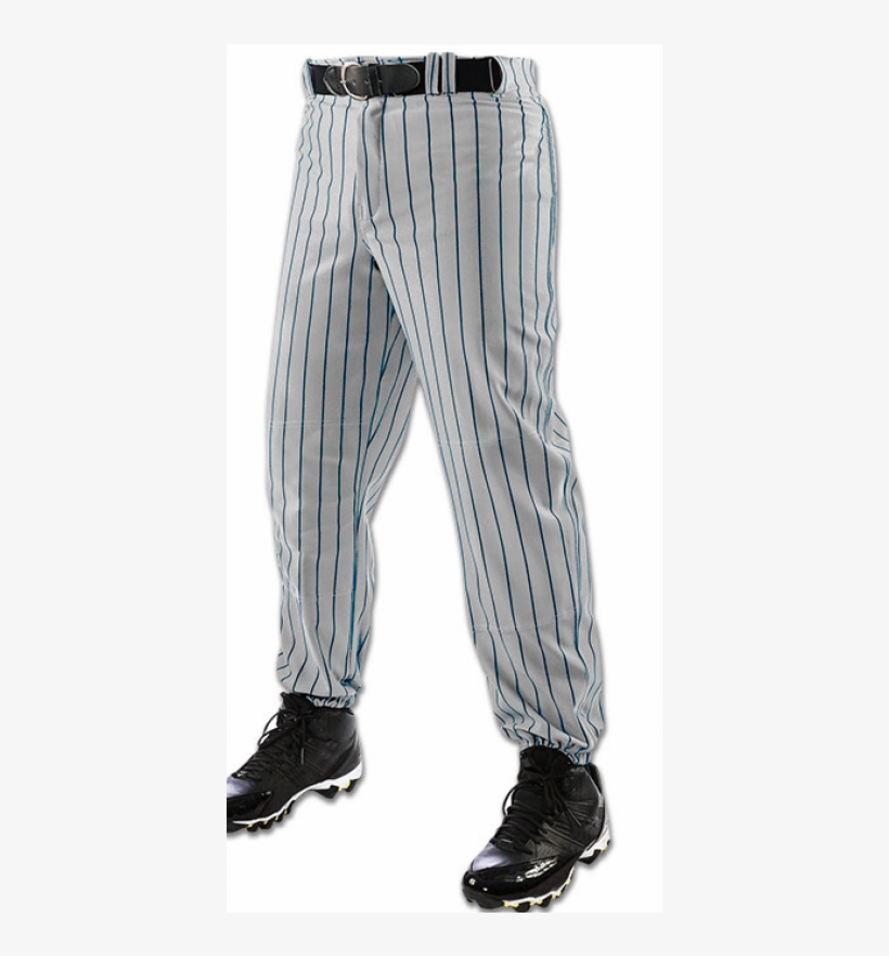 Grey/navy Champro Triple Crown Pinstripe - Baseball, transparent png download