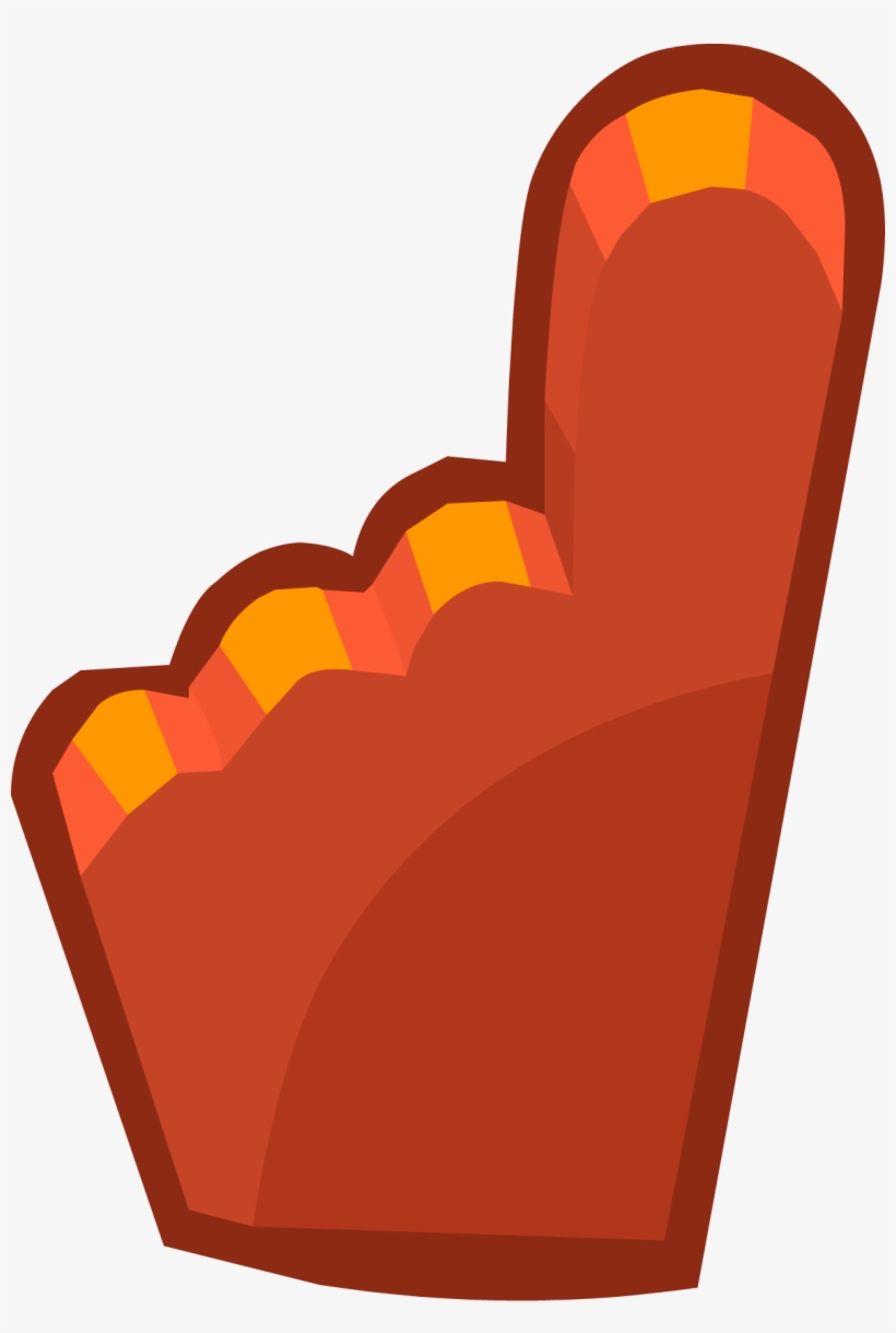 Penguin Cup 2014 Emoticons Red Foam Finger - Emoticon, transparent png download