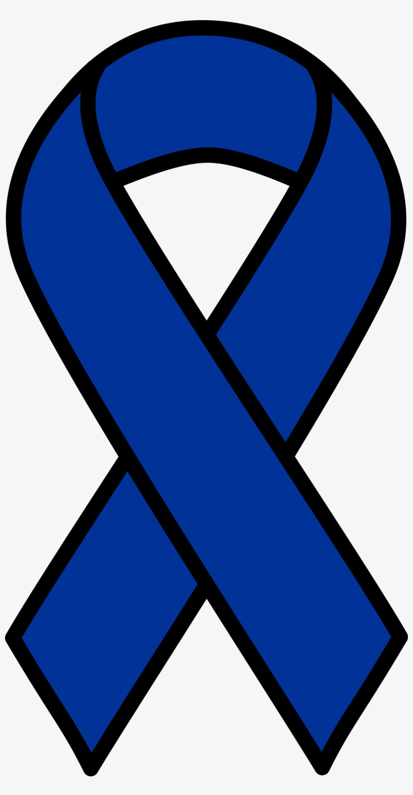 28 Collection Of Blue Ribbon Clipart Black And White - Colon Cancer