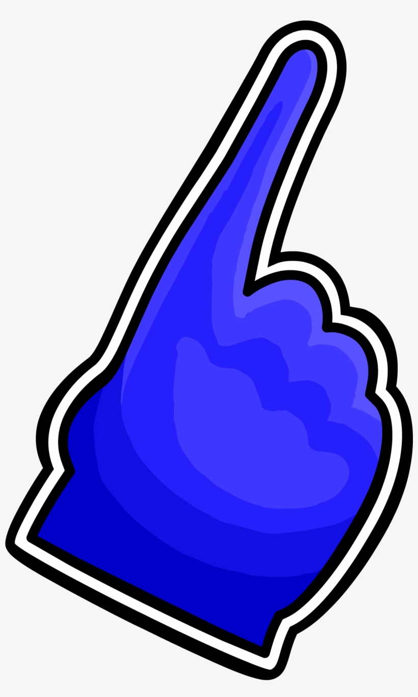 Blue Foam Finger, transparent png download