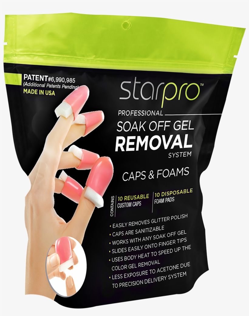 Star Nail Soak Off Gel Remover Caps With Pads - Cosmoprof, transparent png download